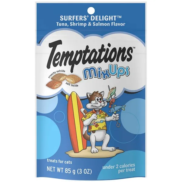 3 oz. Whiskas Temptations Surfers' Delight (Tuna/Shrimp/Salmon) - Treats